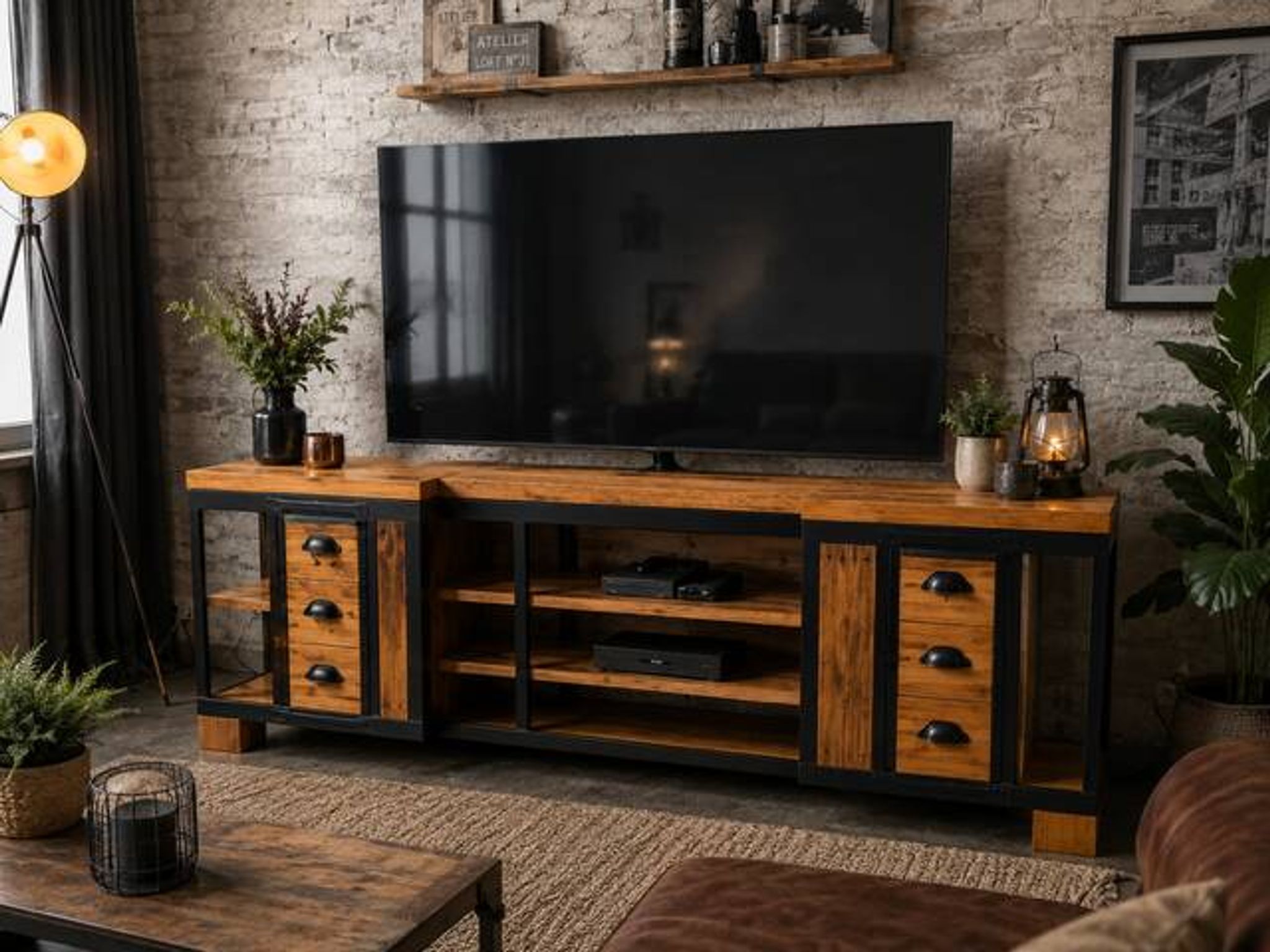 Meuble TV industriel