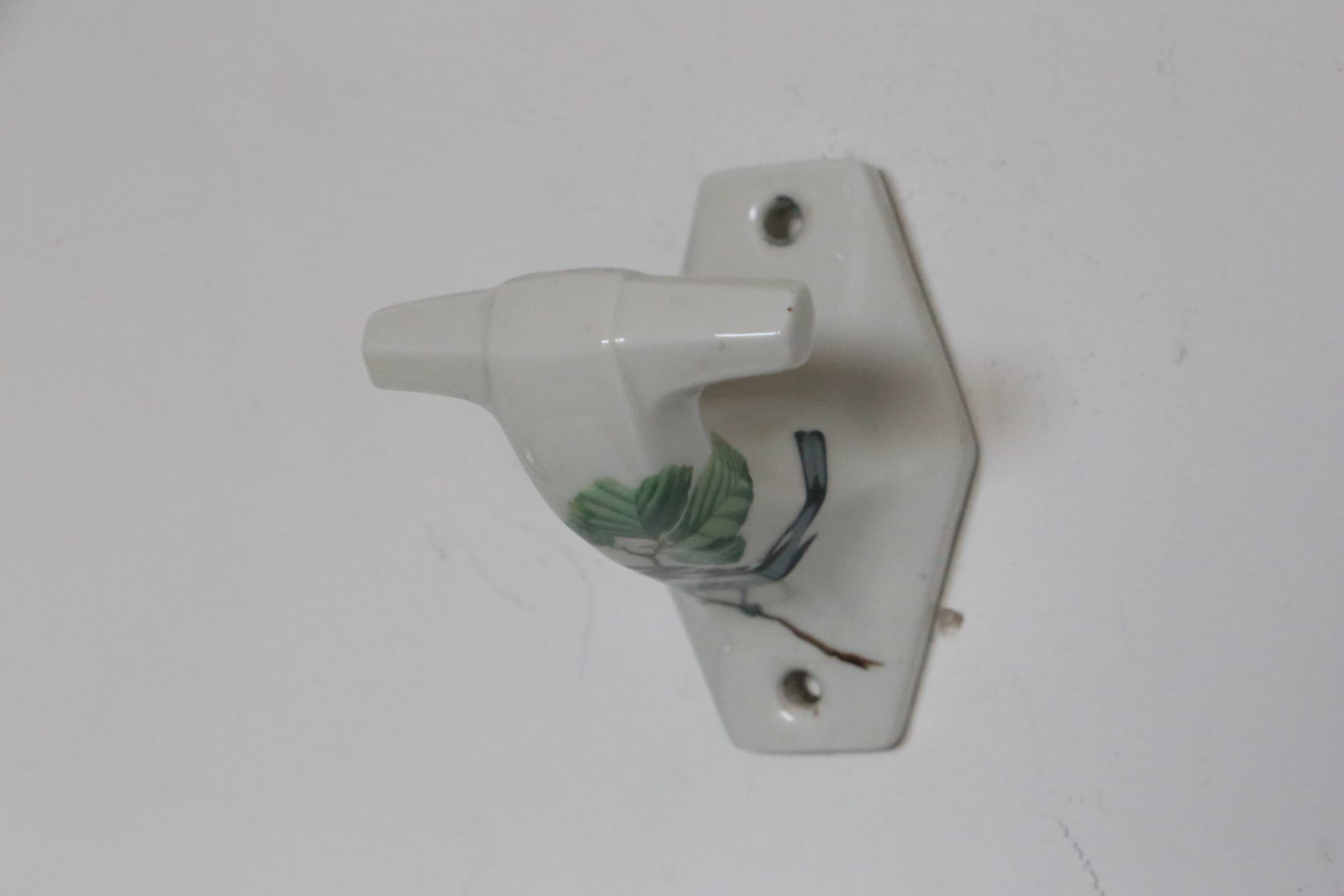 Pair of Paris porcelain coat hooks