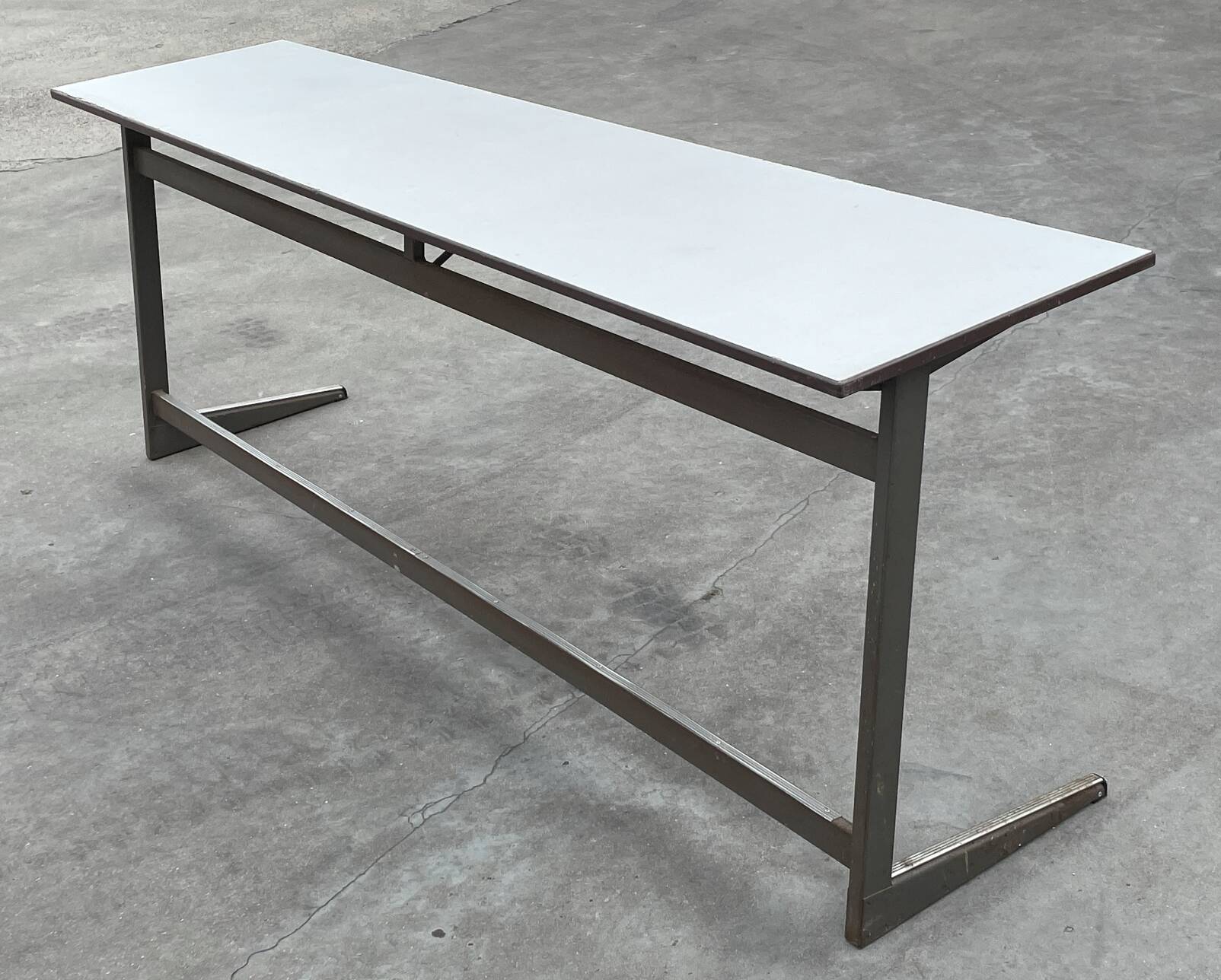 XXL industrial desk, minimalist design from the 50s