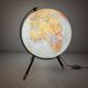 Vintage globe 1962 terrestrial world map glass tripod Taride - 28 cm
