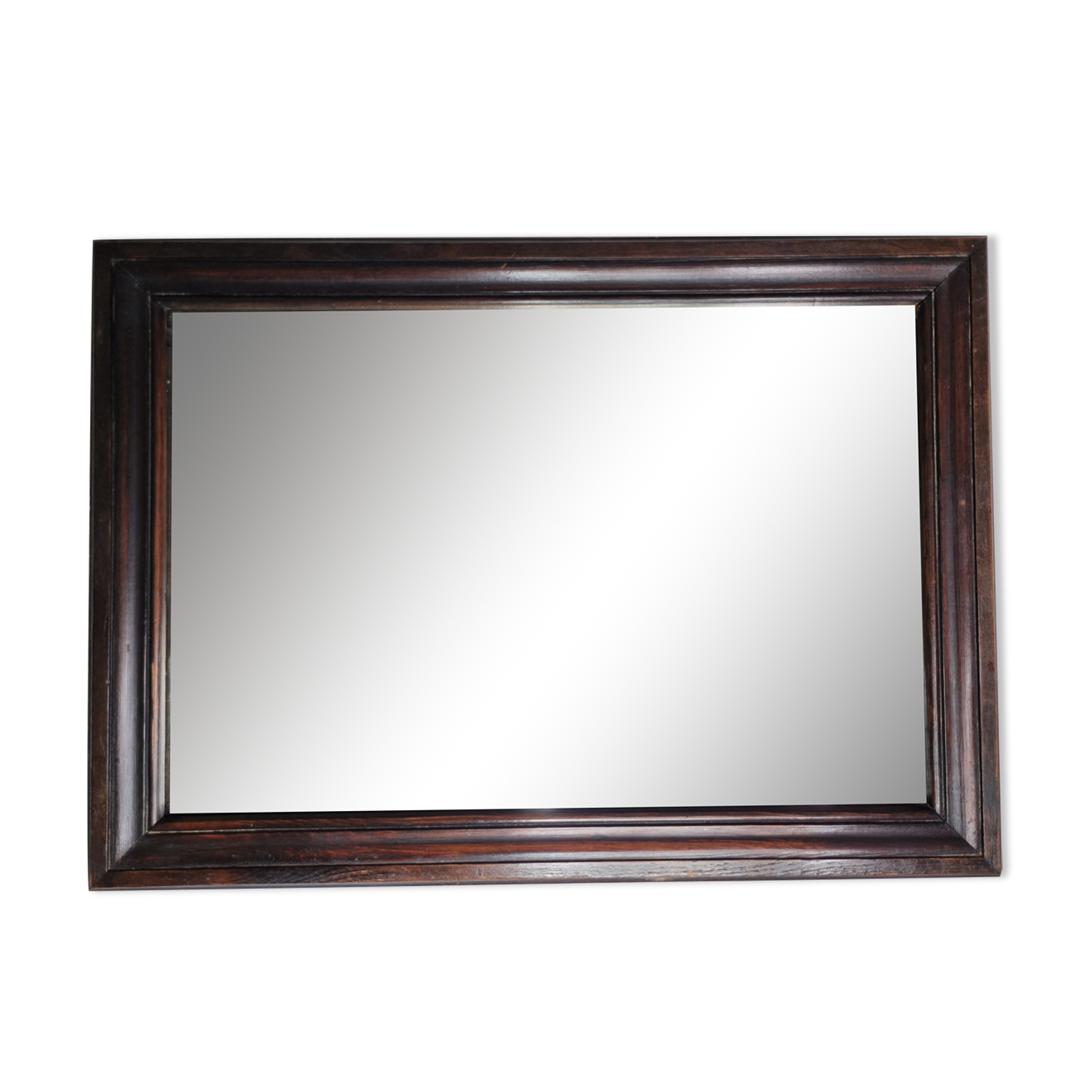Old rectangular mirror, wooden frame 51x37cm