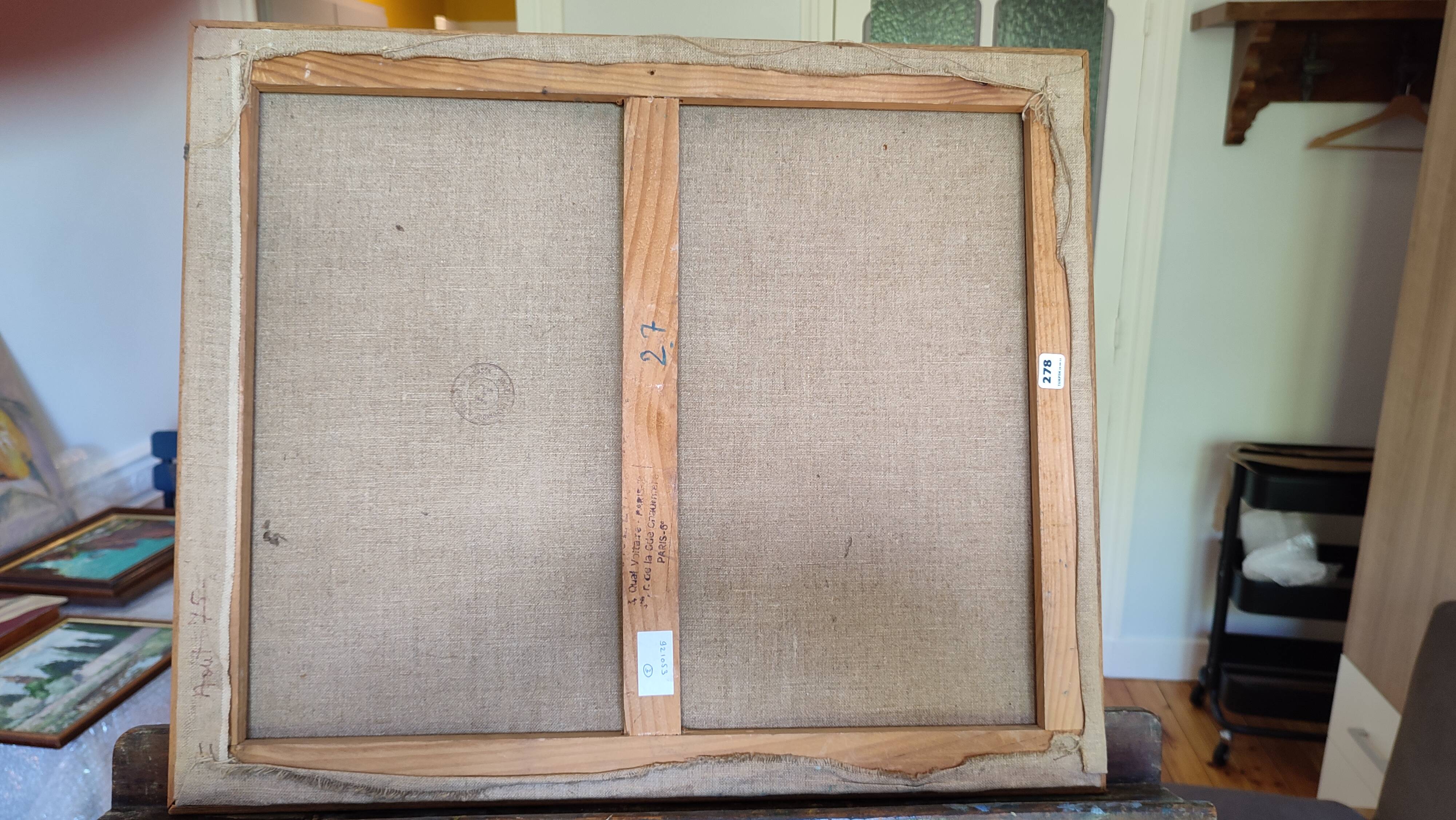 Country landscape by nelly le couedic (20th century)