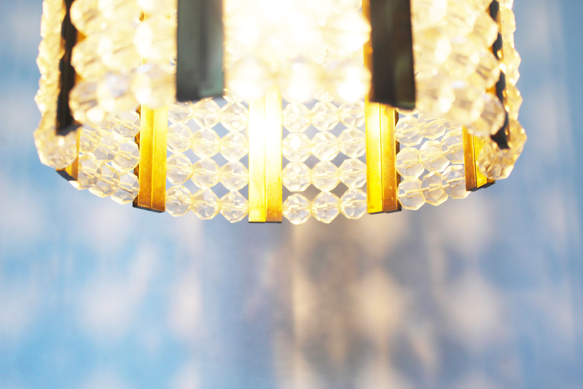 Vintage pendant chandelier by Emil Stejnar for Rupert Nikoll - Austria 1960's