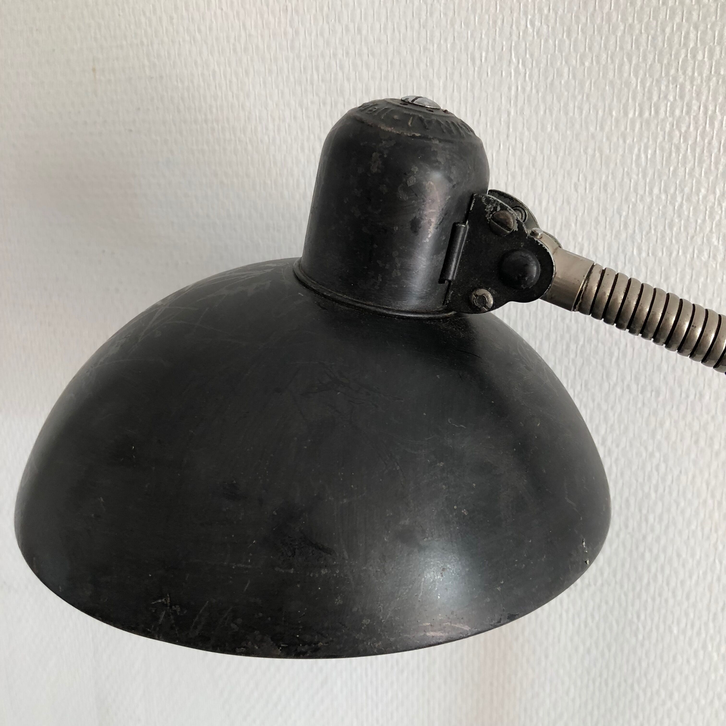 Lamp factory vise Kaiser Idell 65 cm vintage 1950