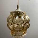 Portable pendant light in bubble glass