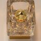Small wall lamp in brass and crystal by Peill & Putzler, Germany