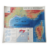 Carte scolaire vintage mdi FRANCE Méditerranée