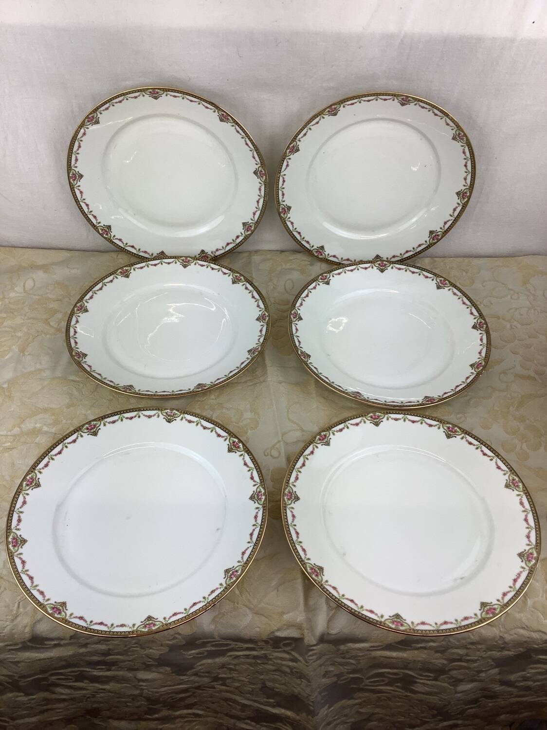6 Limoges porcelain dinner plates