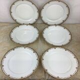 6 Limoges porcelain dinner plates
