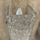 Vintage wall lamp molded glass 70s
