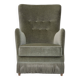 1970s, Danish armchair, velour, beech wood, original excellent condition.