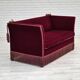 1960s, Danish "Spanish" sofa, original condition, furniture velour, ash wood legs.