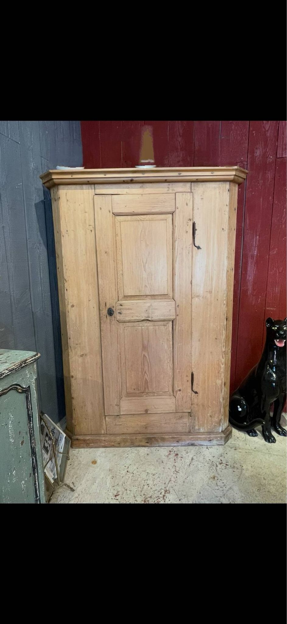 Pine wardrobe from the 19th century.