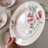 6 St Amandinoise plates “Peg” bellflower collection