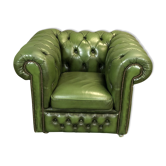 Armchair of the 1950s leather chesterfield