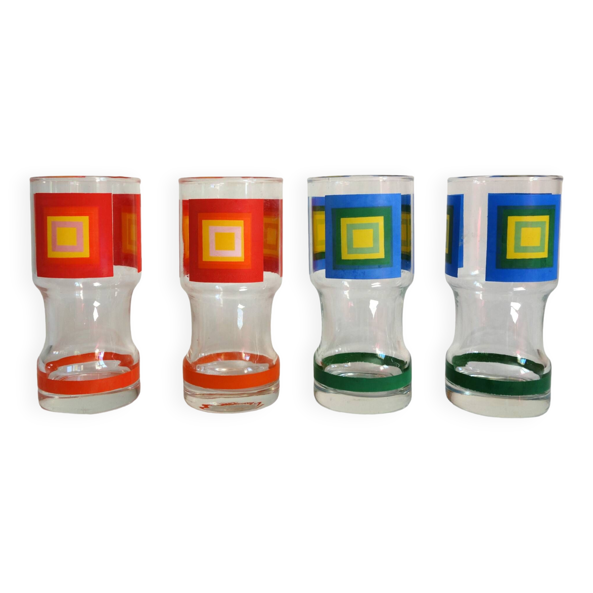 4 vintage 70s pop glasses