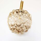 XL amber bubble glass pendant light by Helena Tynell for Glashutte Limburg