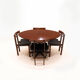 Danish Mid Century Yin-Yang teak extending dining table by Ole Gjerløv-Knudsen and Torben Lind