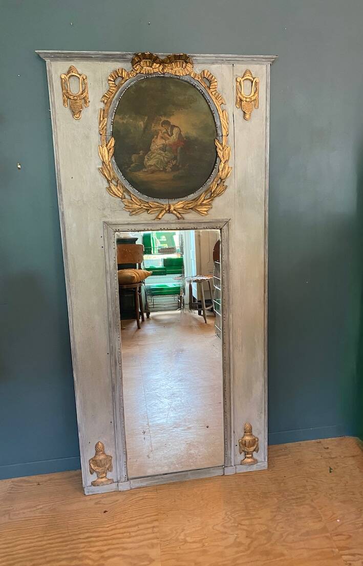 19th-century trumeau mirror