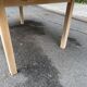Scandinavian extendable dining table stripped in raw solid wood 1990