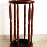 wooden umbrella stand, openwork wooden umbrella rest, wooden walking stick holder.