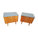 Pair of vintage bedsides