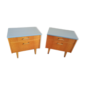 Pair of vintage bedsides