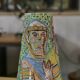 Colorful Italian ceramic mosaic pattern vase, 1960s