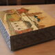 Hand-painted engraved and painted wooden box, seen from Moscow