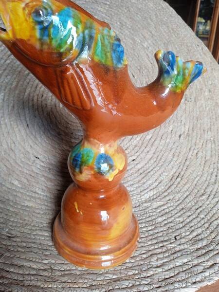 Vintage enamelled ceramic lamp base 1960