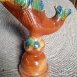 Vintage enamelled ceramic lamp base 1960