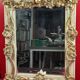 Miroir Bisauté de style XIX ème guirlandes de fleurs et feuilles