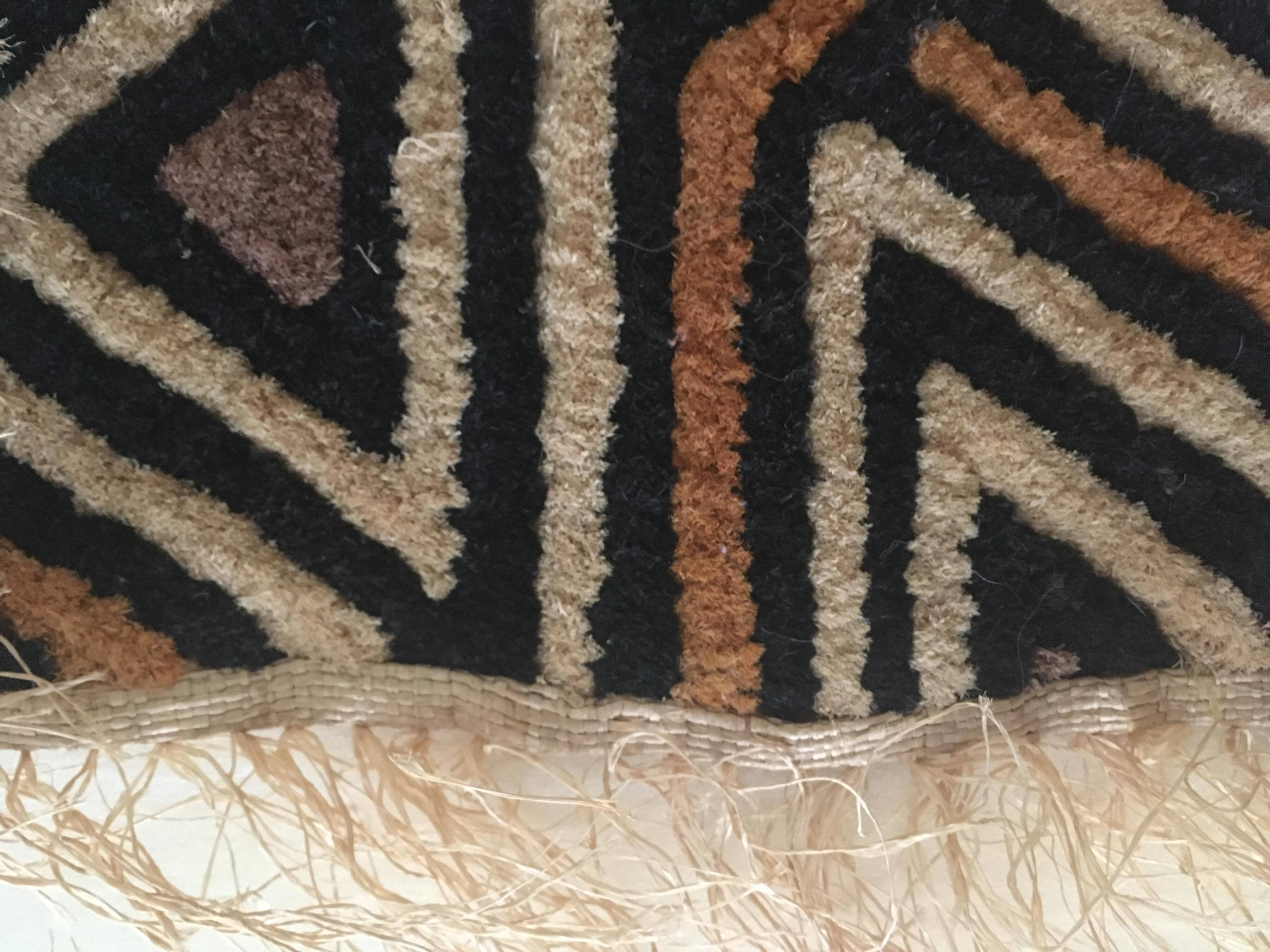 Hand Crafted Kuba Cloth Wall Hanging from D.R. Congo, 1960's