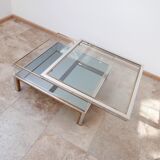 French mid-century vitrine coffee table