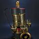 Vintage Musical Golf Caddie Cart Decanteur Art Deco 60's with 5 shots glass