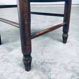 French Provincial Design Rush Dining Chairs, 1940s, Set of 8