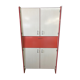 Stunning Formica Red and White Oblique Line Storage Furniture