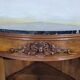Small corner cabinet with marble, corner sideboard.