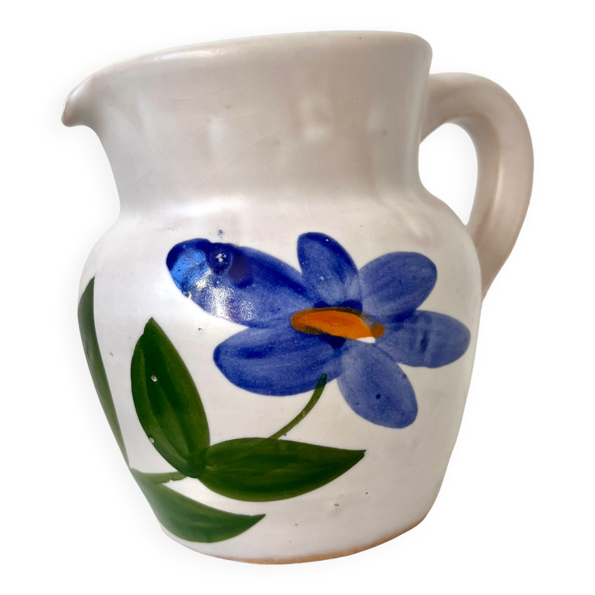 Milk jug vintage flowers