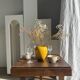 Small yellow spherical vase from the 90s, H10 D16