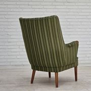 1960s, Danish armchair, green furniture wool, teak wood.