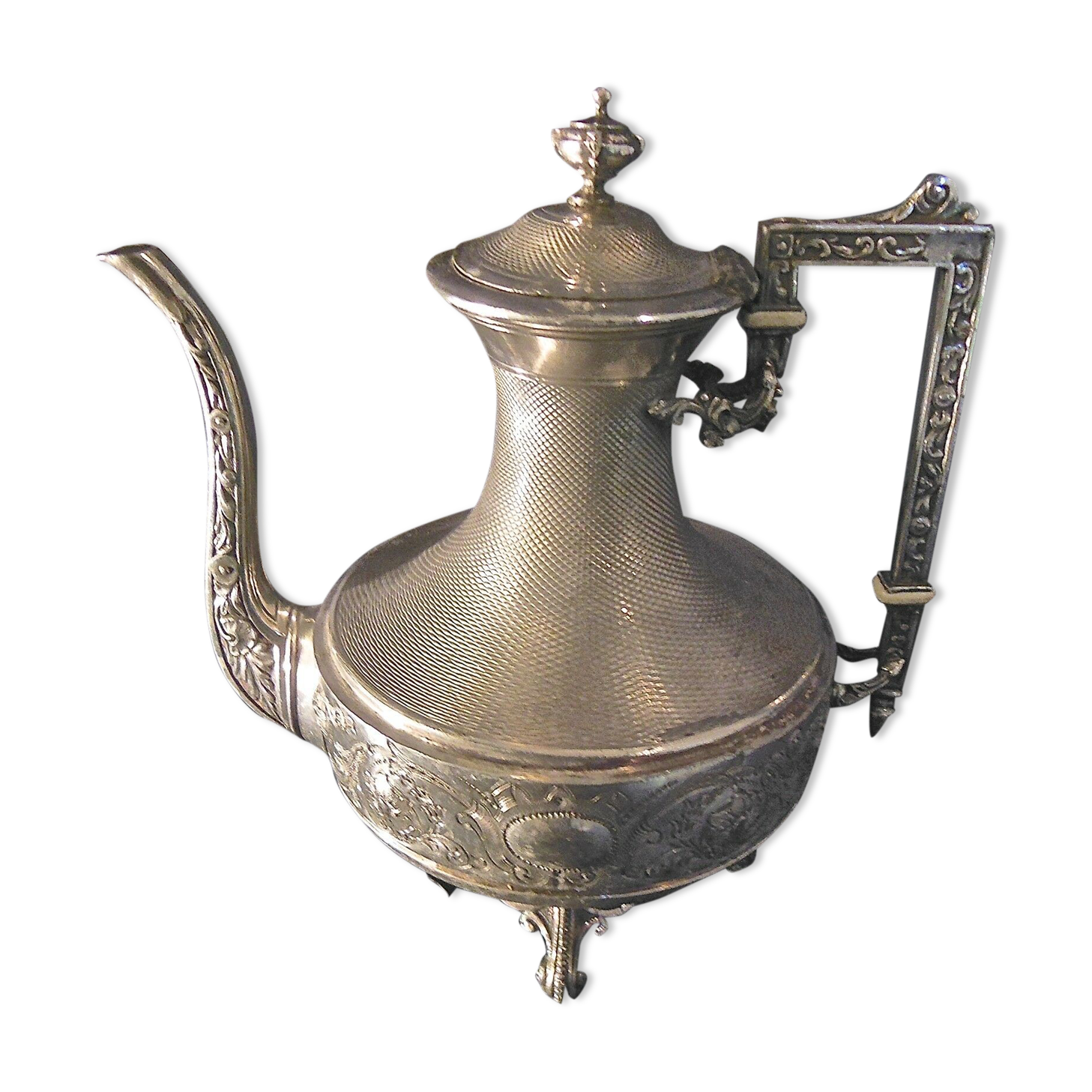 Teapot in silver metal hallmark 19 th century
