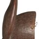 Masque africain en bois, symbolisant un buffle, Nigeria, 25x36cm