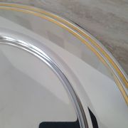 Alessi Ettore Sottsass / Serving plate in stainless steel 18/10 and gold NG5100