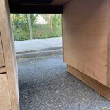 Bureau administratif extensible rénové en chêne du XIXème 130cm