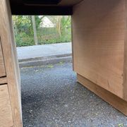 Bureau administratif extensible rénové en chêne du XIXème 130cm