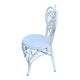 Chaise cœur Peacock rotin blanc 1970