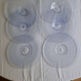 Vintage Biot bubble glass plates/dishes 30 cm