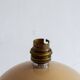 Ceramic ball lamp base in caramel beige color, 70s
