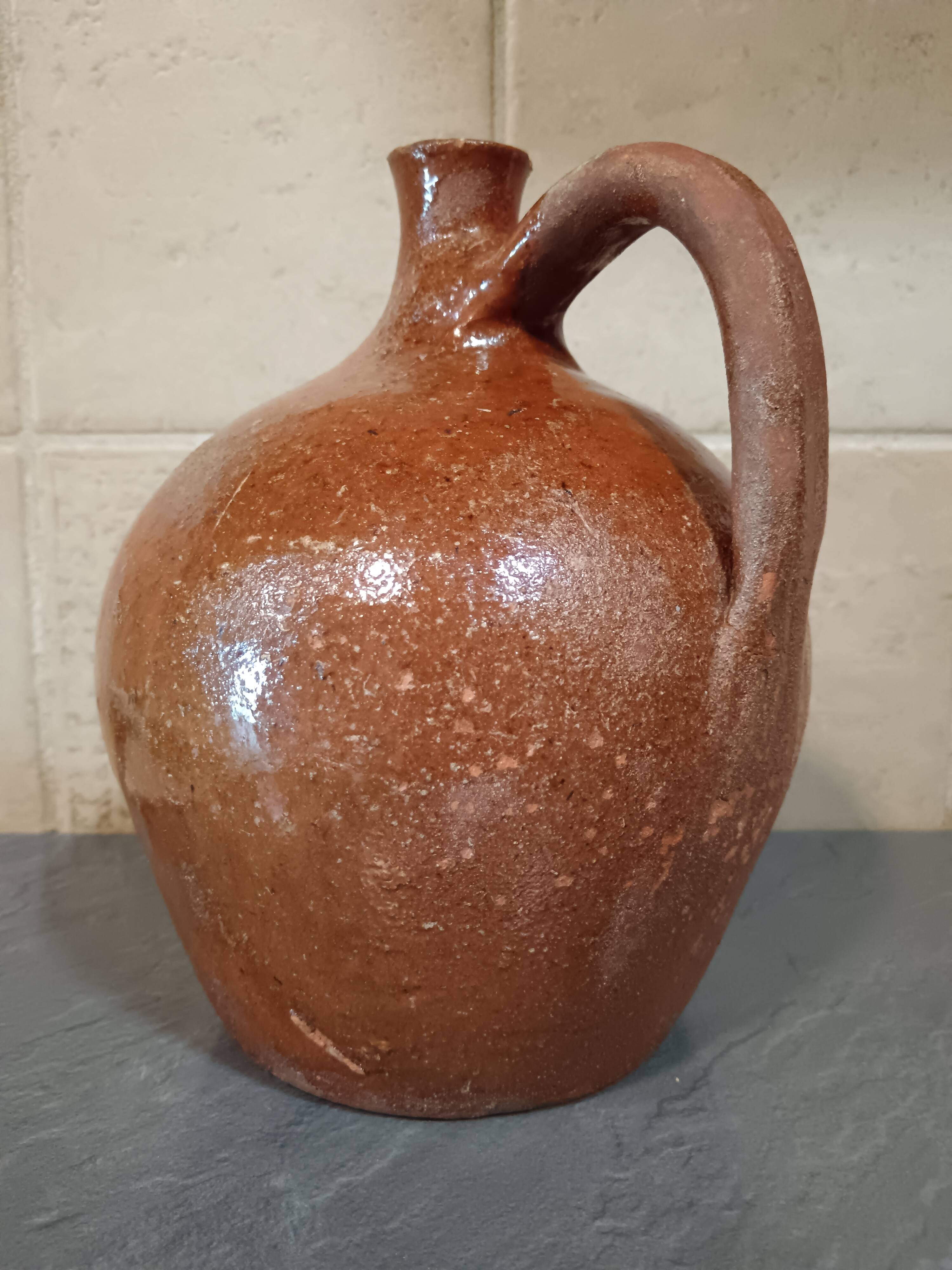 Red stoneware jug from the 18th century